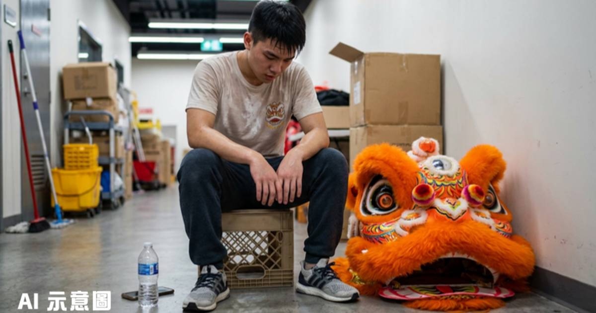 荃灣商場醒獅表演被批敷衍｜舞獅人員無穿傳統獅褲 同行現身解畫