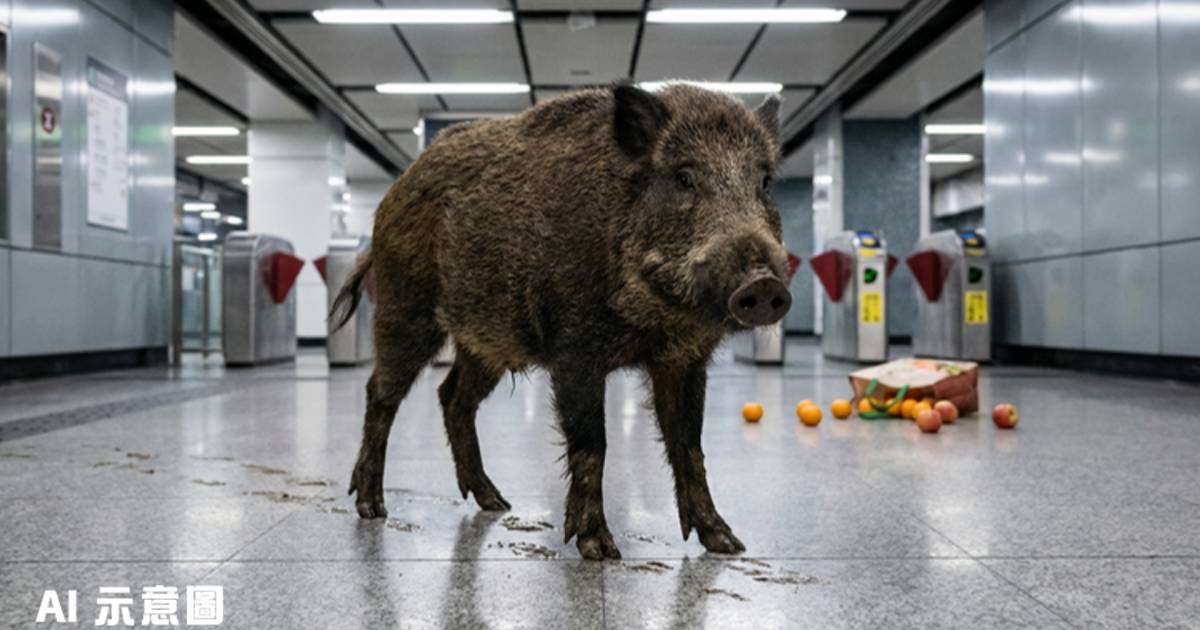 野豬闖港鐵站連撞4人｜漁護署女獸醫持麻醉槍追捕 結局意外