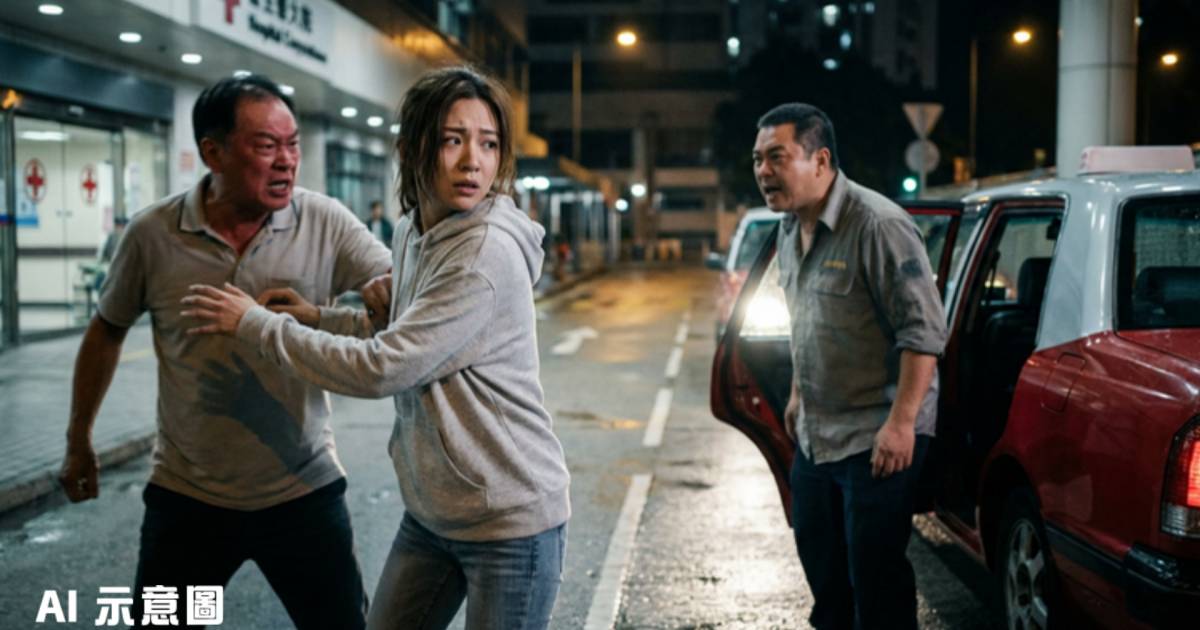 聯合醫院門外的士司機激戰中產阿伯｜因一件事爆粗互罵 孫女美貌意外成焦點