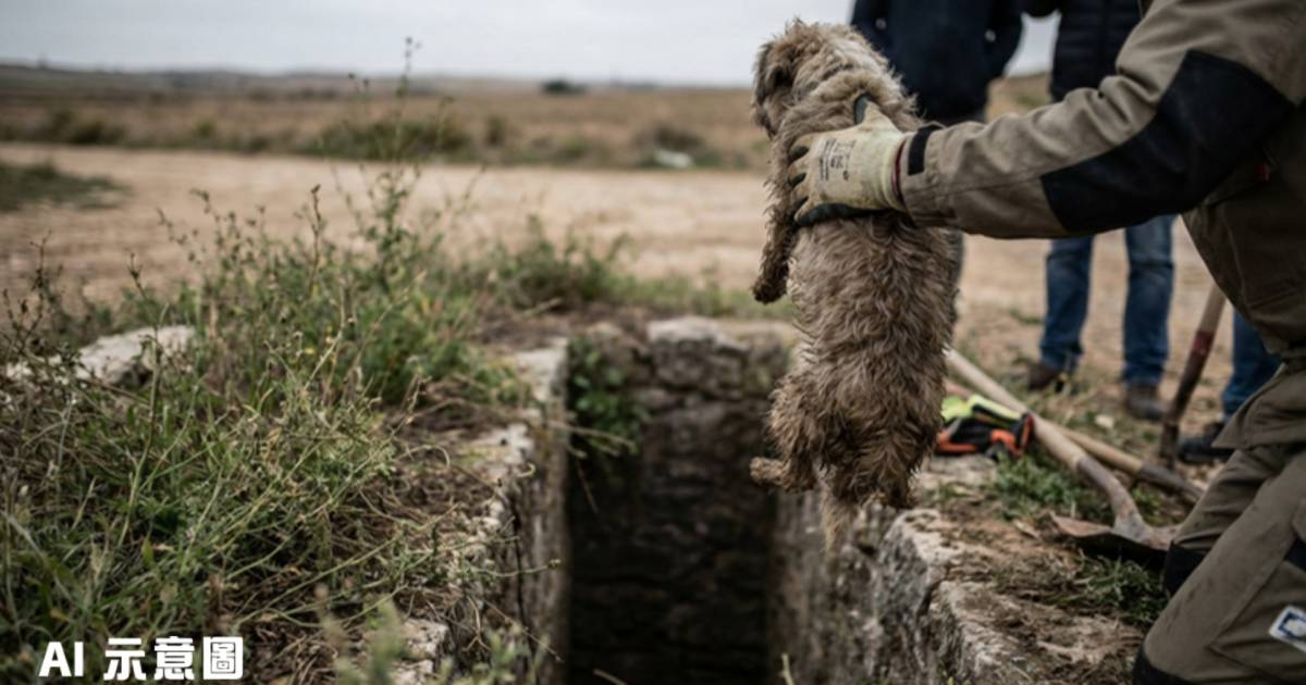 小狗被困廢井底近3年｜靠好心人投餵維生 獲救後視力嚴重受損