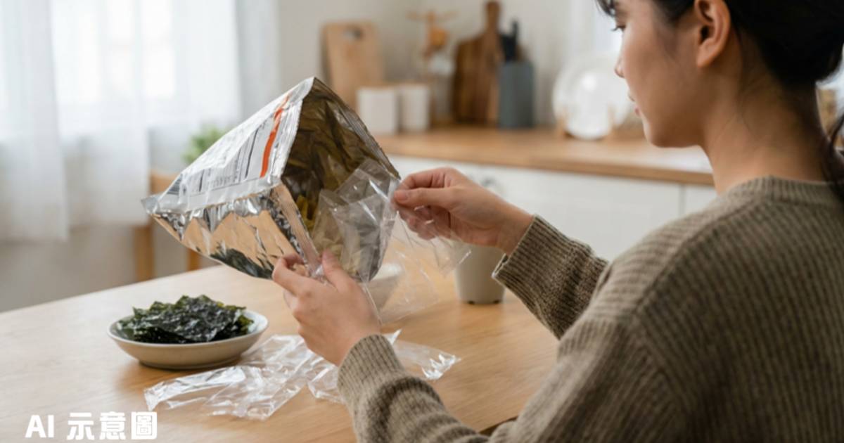 女生買蕃茄味紫菜驚見6個空包裝｜網民嘲「國王的紫菜」