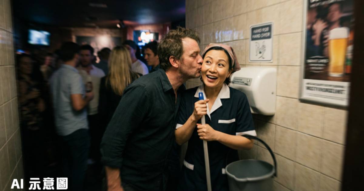 醉酒外籍男廁所強吻清潔阿姨｜阿姨意外反應笑爆全網