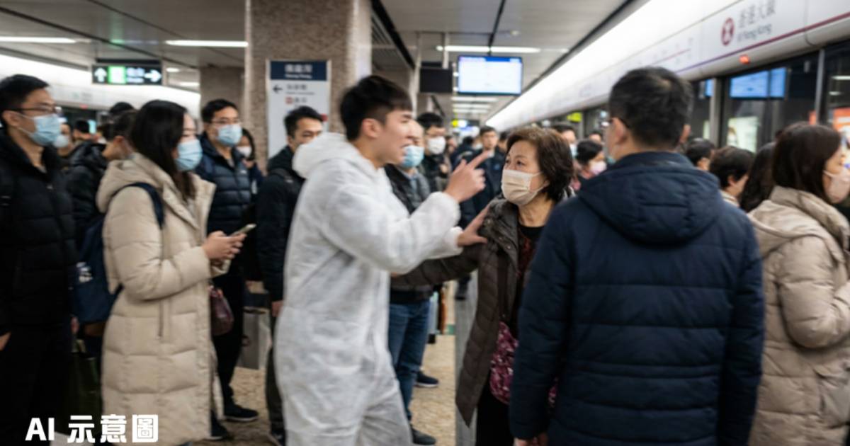 白衣男港鐵站激戰飛腳大媽｜挑釁後遭猛烈反擊 網民震驚