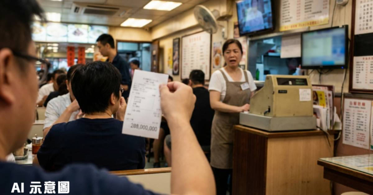 新蒲崗茶餐廳下午茶埋單近9萬｜店員按錯1個數字 網民笑爆