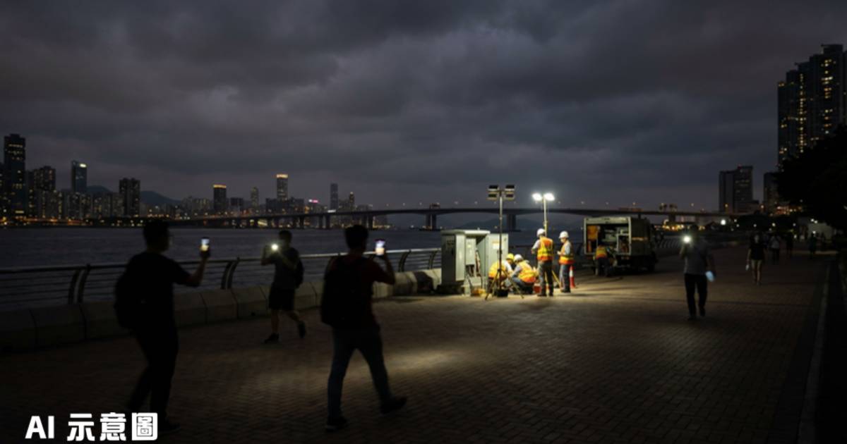 北角東岸板道今晚大停電｜市民摸黑而行 工程人員緊急搶修3小時