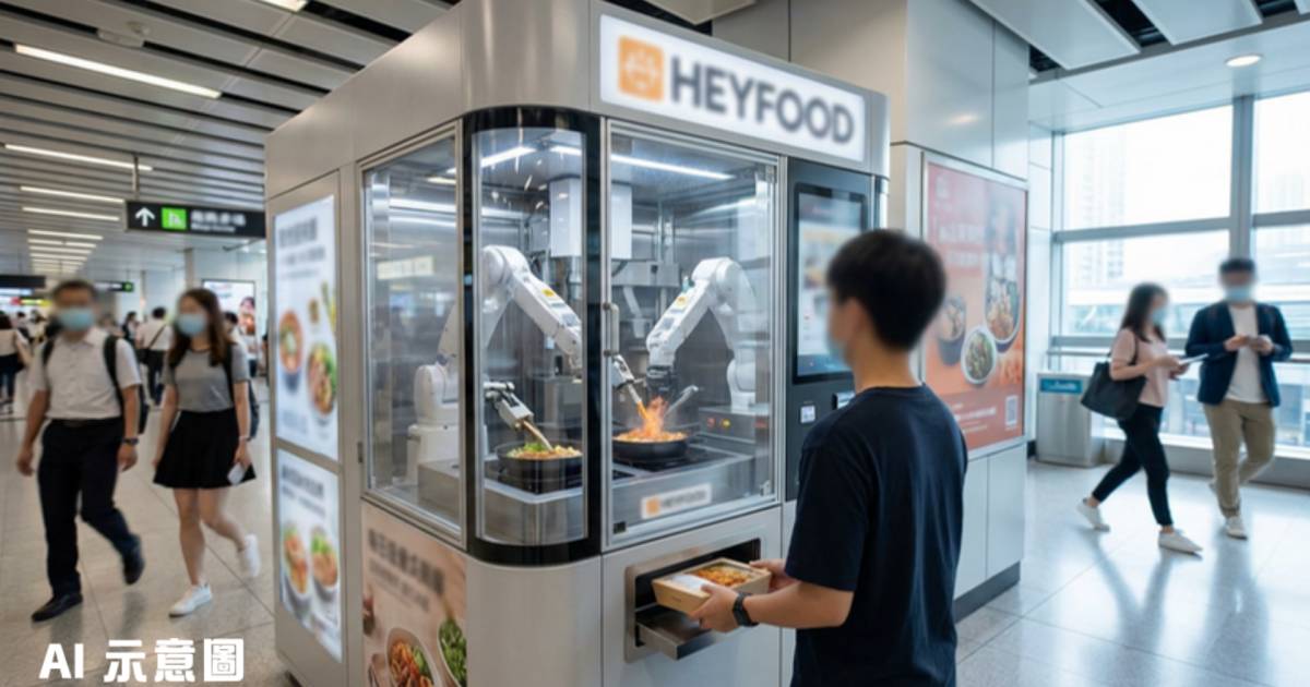 全港首部智慧餐飲機器人大埔啟動｜3分鐘出餐24小時運作 獲食環署首張神秘牌照