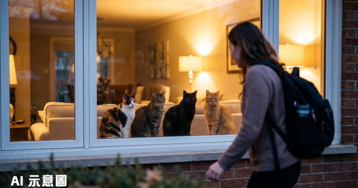下班見6隻貓「排排坐」窗邊等門｜女貓奴感動自爆驚人真相