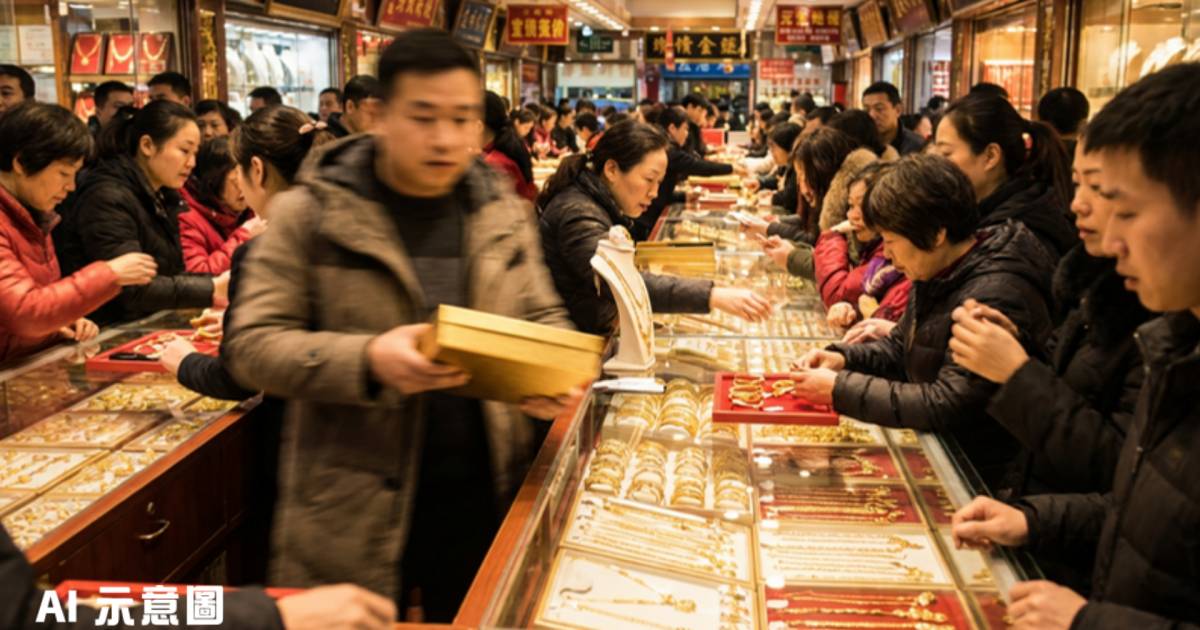 杭州媽媽豪擲10萬買金送女｜金價狂插激發掃貨潮 深圳水貝逼爆淘金客