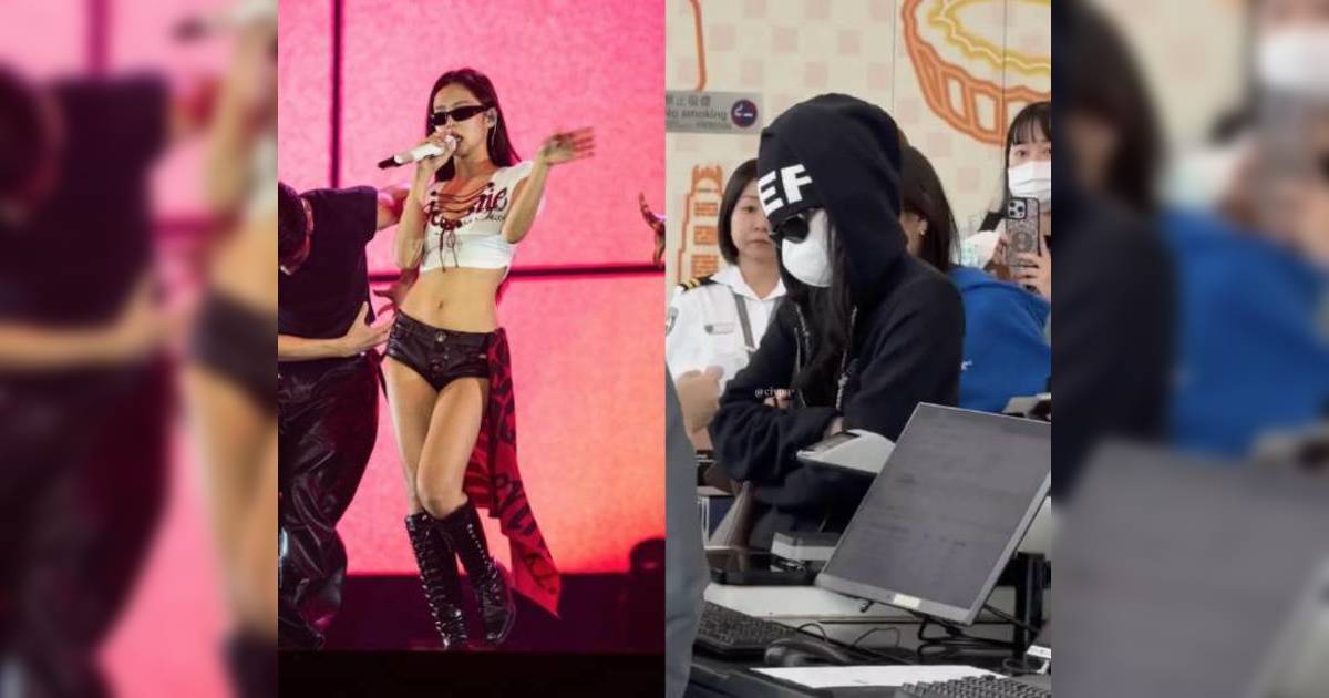 Jennie香港機場過關惹公憤「死魚眼」不情願除黑超口罩 網民轟為難地勤