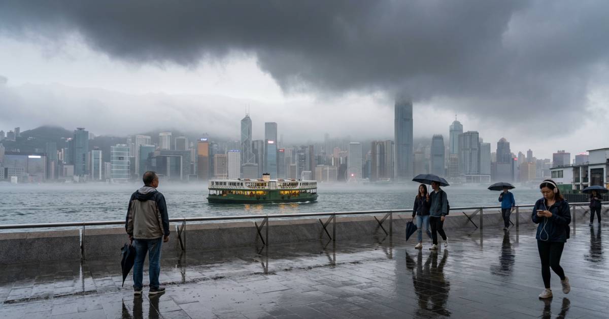 濕氣圍城突襲！能見度急降至4,000米｜天文台預警：低壓槽殺到天氣將大變？