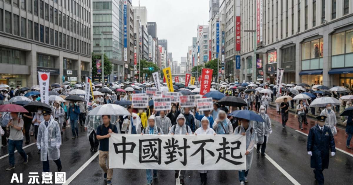 日本1,400人上街示威｜要求高市早苗為一件事道歉 現場高喊「中國對不起」