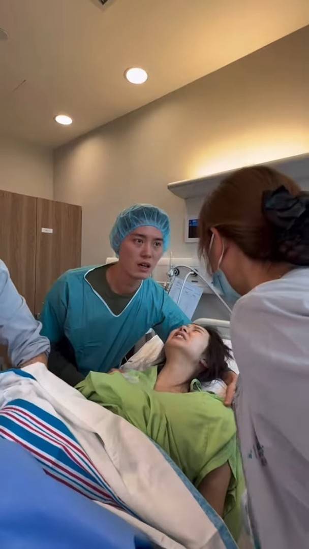 麥明詩 港姐 麥明詩在社交網分享兒子1歲生日成長片段,其中包括產房分娩過程(圖片來源:IG@louisa_mak)