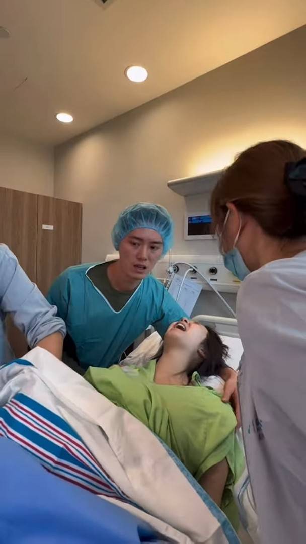 麥明詩 港姐 痛苦表情首度曝光,老公盛勁為全程陪伴(圖片來源:IG@louisa_mak)