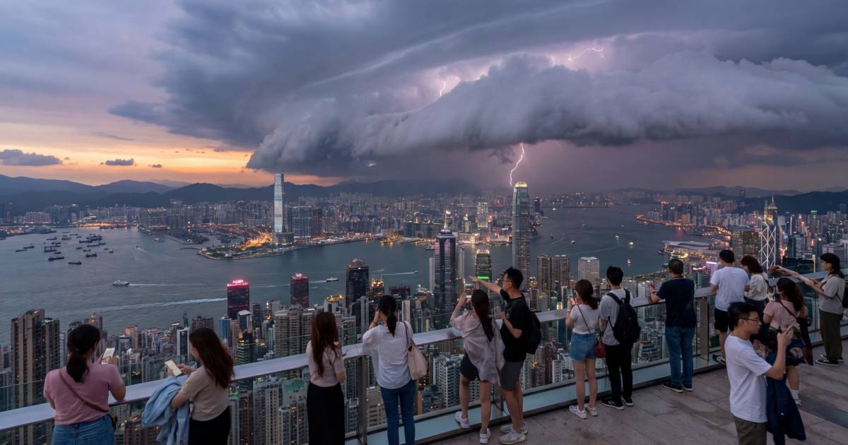 強雷雨帶殺到！｜天文台警告：或現「石湖風」夾雜冰雹！