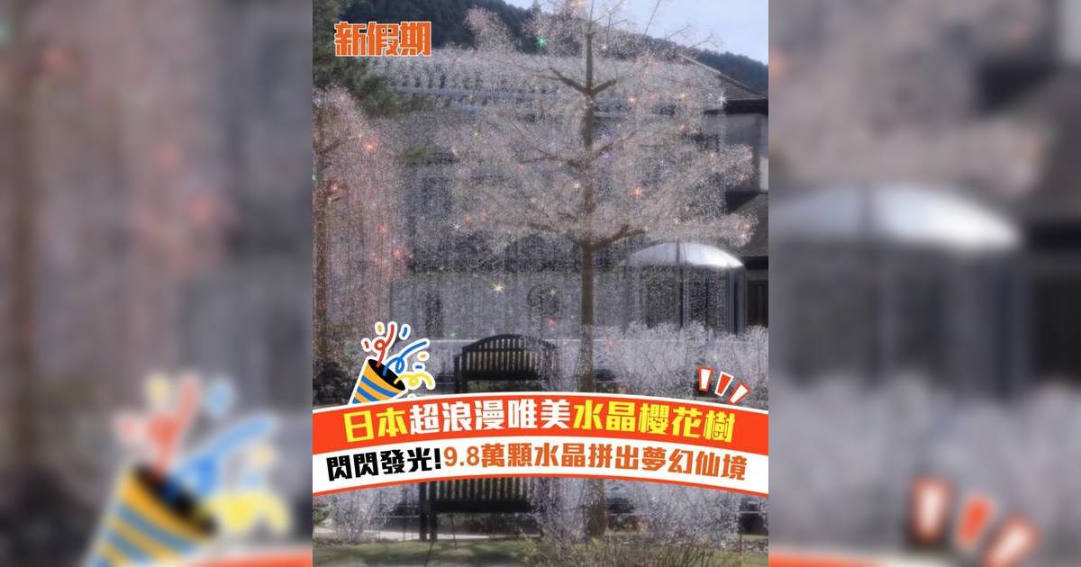日本超浪漫唯美水晶櫻花樹！閃閃發光 9.8萬顆水晶拼出夢幻仙境