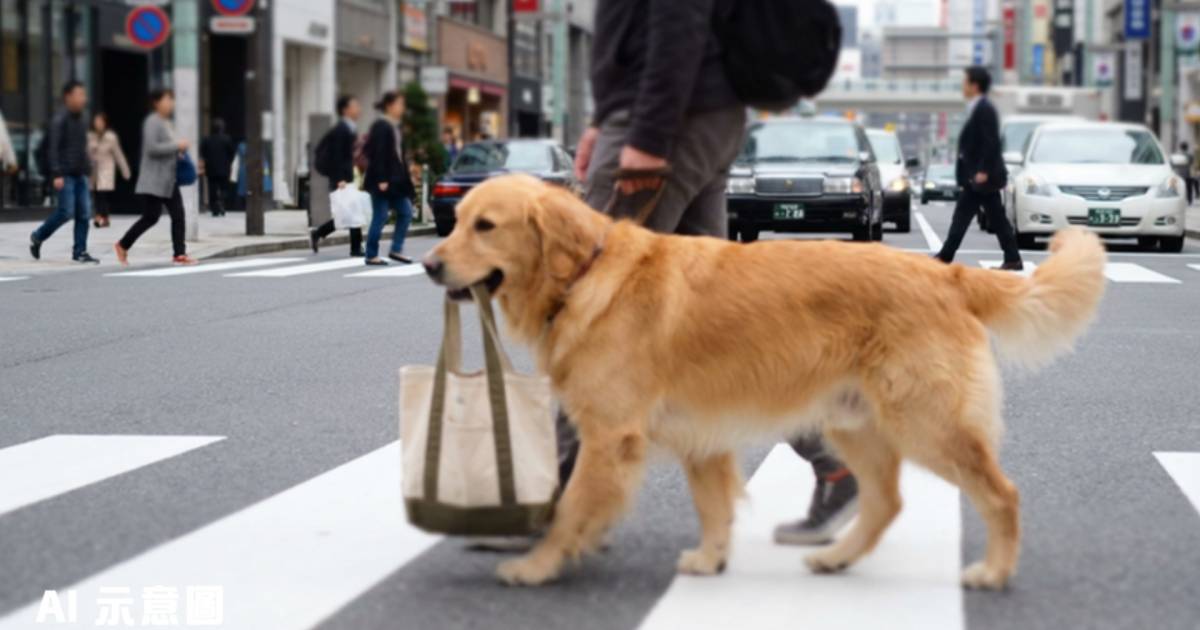 狗狗叼袋跟主人過馬路｜疑被途人踢跌 無助表情惹網民心疼