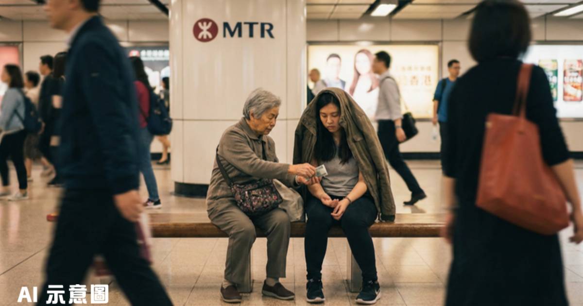 內地女港鐵暈倒！熱心婆婆陪足1小時　離開前竟塞$500令全場震撼