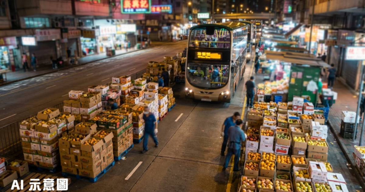 油麻地果欄工人霸佔馬路幾十年！巴士司機被迫慢駛：差唔多要我去求佢