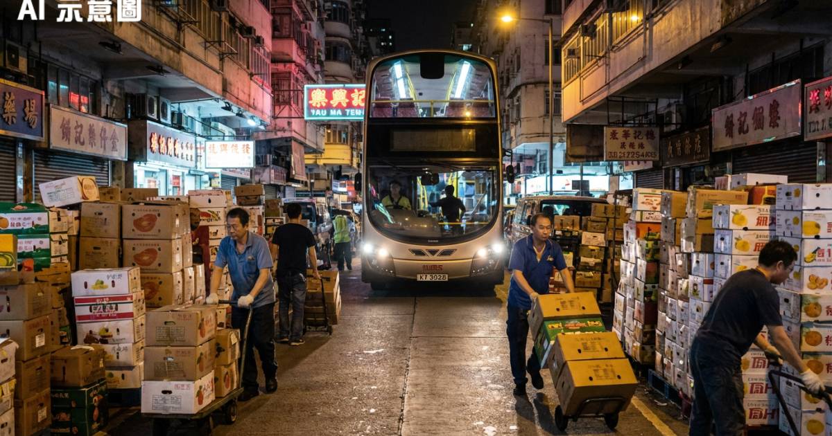 油麻地果欄工人夜晚霸路司機被迫求情通過網民鬧爆危害安全