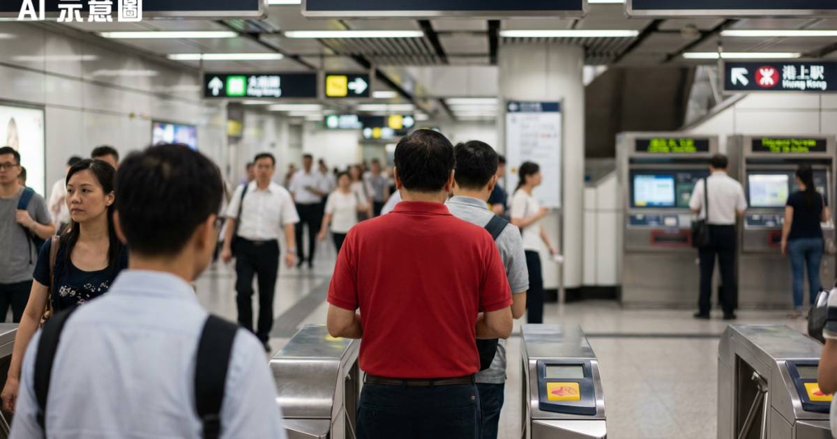 青衣站紅衣大叔每朝定時跟人尾入閘！網民踢爆長期逃票手法熟練