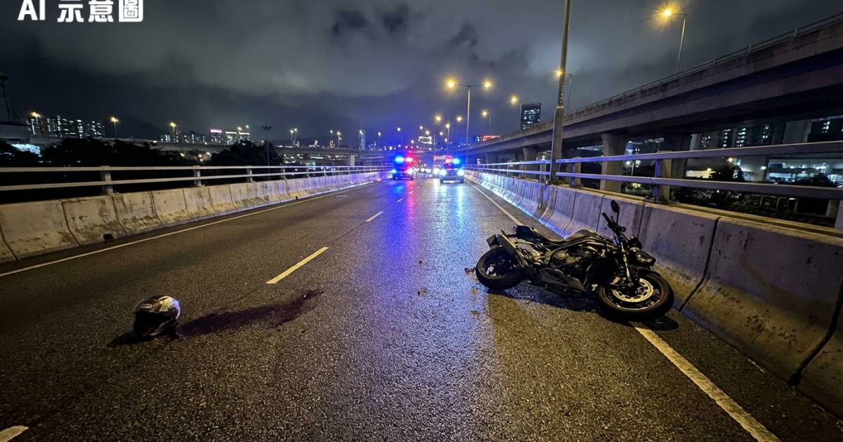 九龍灣電單車自炒拋飛對面行車線　鐵騎士送院後證實不治