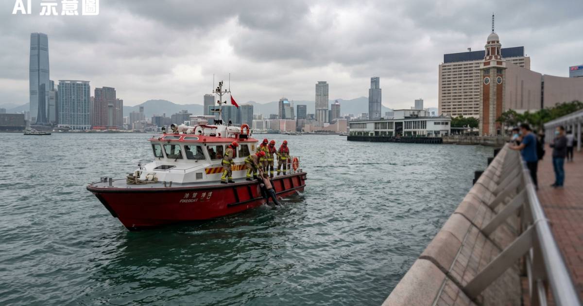 尖沙咀海傍驚險一幕！男子墮海載浮載沉　保安員機警發現救一命