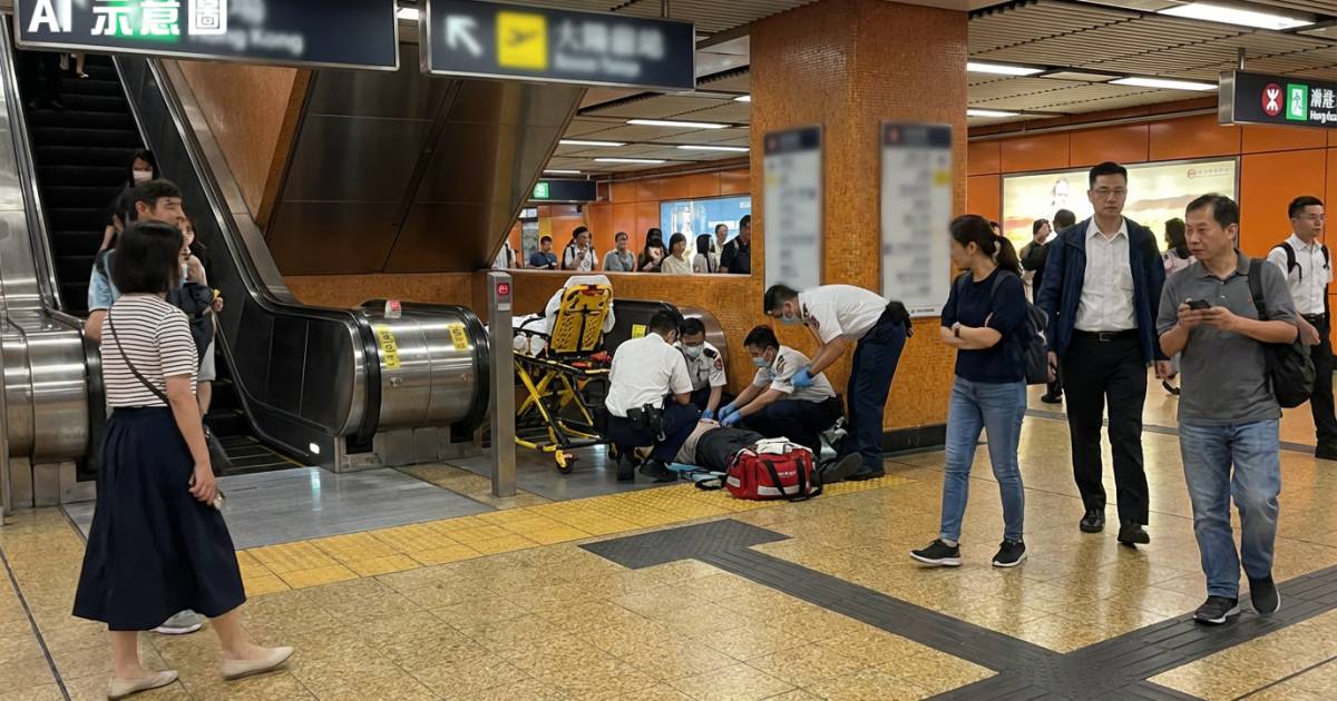 56歲港男港鐵藍田站扶手梯旁突然暈倒　途人發現報警緊急送院搶救