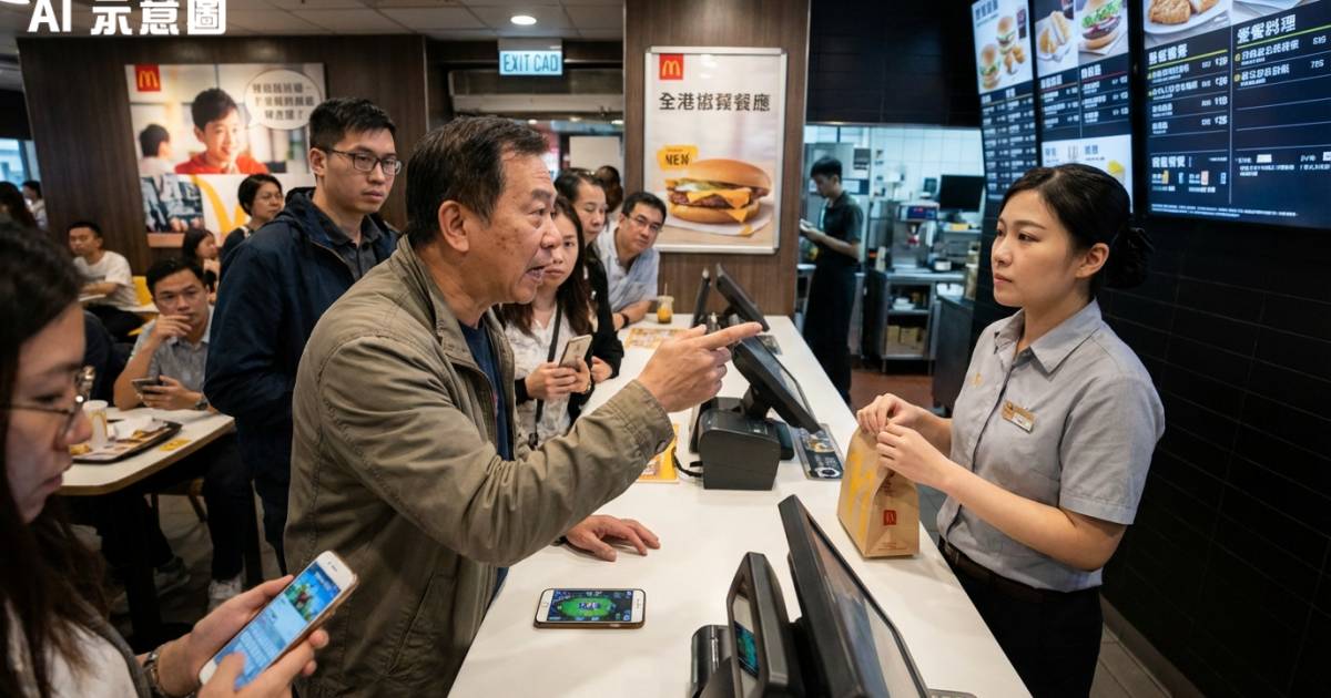 將軍澳麥當勞大叔打輸機狂罵職員　要求賠償蘋果批遭網民鬧爆