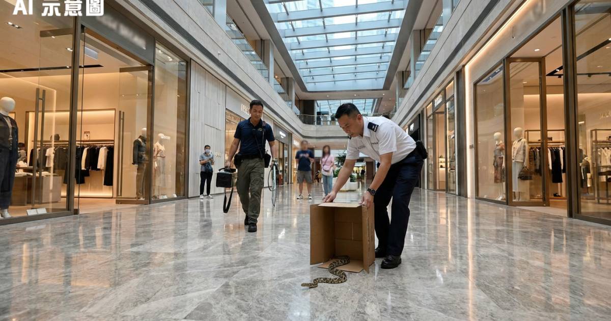 大角咀高級商場驚現半米長不速之客　保安機警處理網民熱議