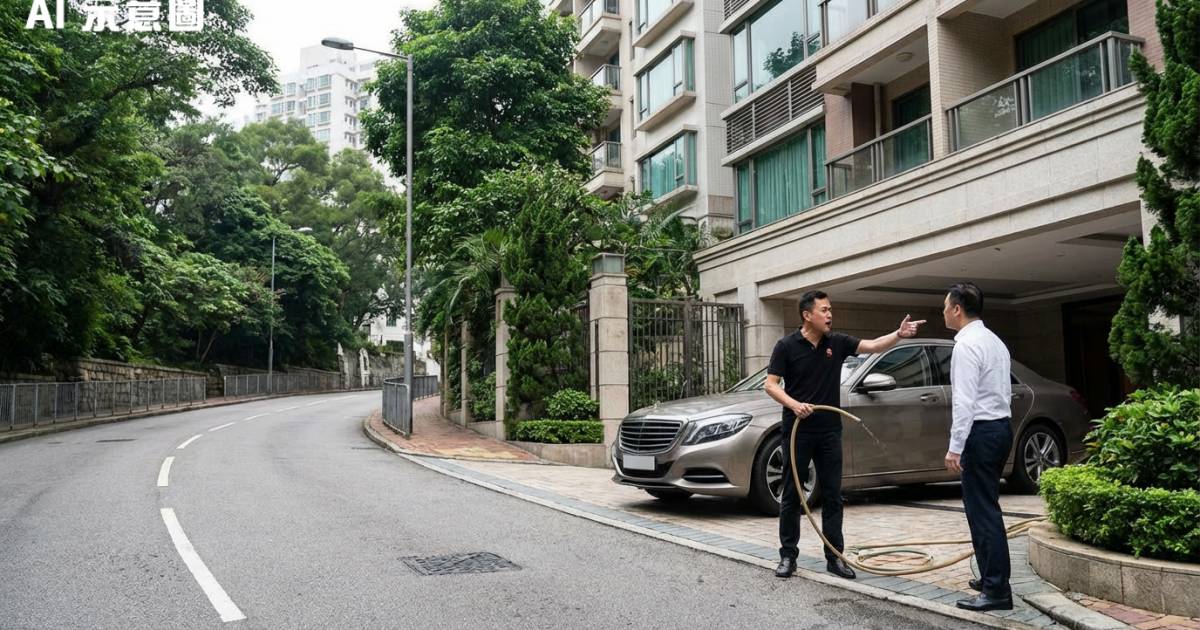 怡園兩司機爭執黑衣男手持水喉挑釁嗌隻揪　網民鬧爆：可以熄水喉先嗎？