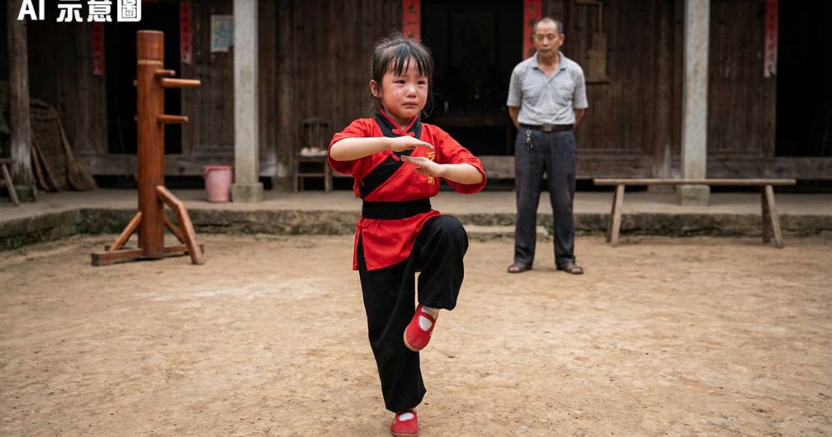 5歲女童苦練洪拳淚灑武場　每周操練6天父親揭背後原因