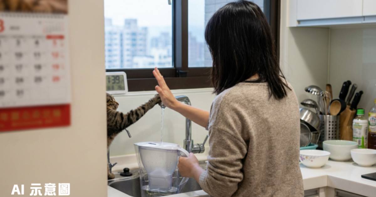 女子廚房裝水遭愛貓狙擊！虎斑貓手速驚人成功率極高