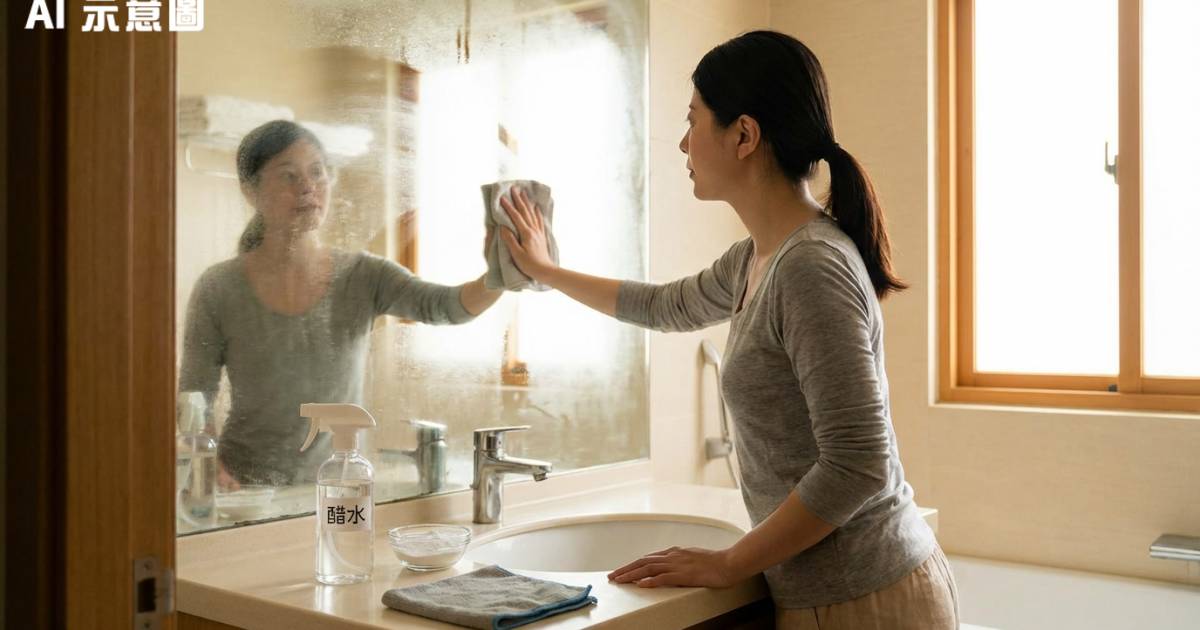 台灣家務達人公開清潔鏡子神技　兩樣日用品搞掂仲有防霧功效