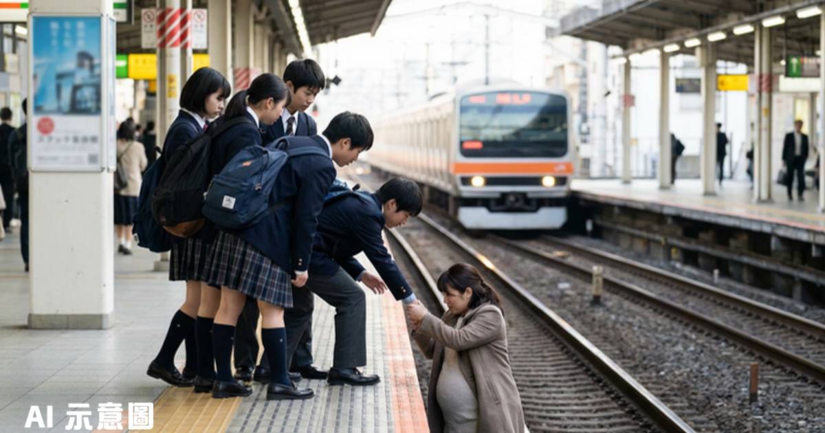 孕婦跌落路軌5高中生跳軌救人　3個月後重聚一幕超感動