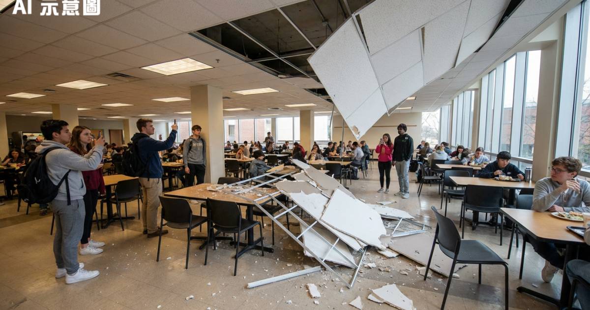 城大飯堂冧天花！下午4點巨響嚇壞學生 校方回應更令人震驚？