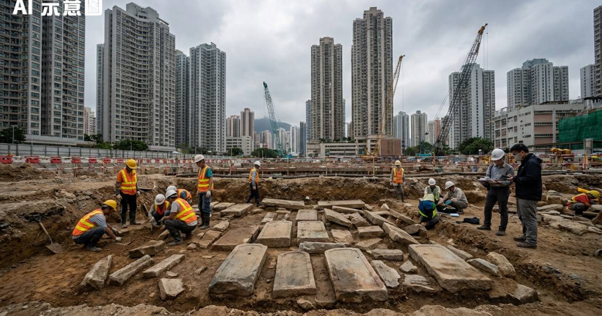 堅尼地城地盤愈掘愈心寒！76塊百年古墓碑出土 揭驚人身世後官方一句話激嬲全港市民