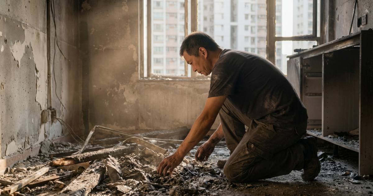 大埔火災災民黃先生｜淚別30年家園只為一件事！瓦礫中苦尋愛犬遺骸：好唔捨得…