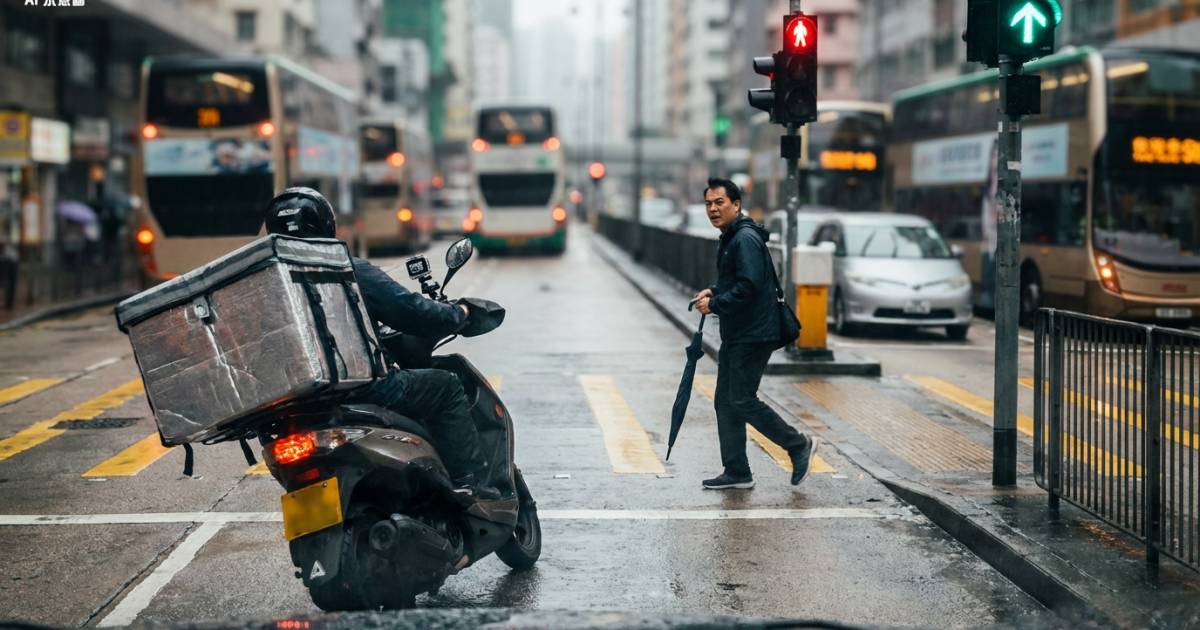 外賣員公審阿叔衝紅燈！點知車Cam片意外自爆一件事 網民反插：五十步笑百步