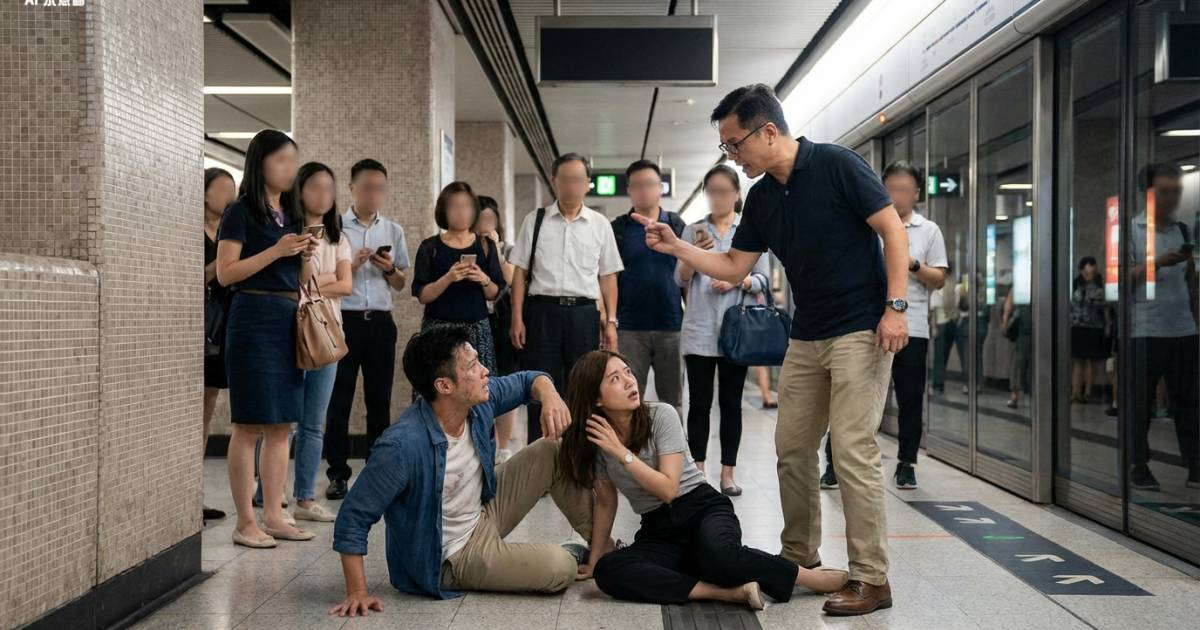 鑽石山MMA｜四眼男1打2推跌情侶！31歲港女慘被撻生魚 警員到場後事件竟180度逆轉！