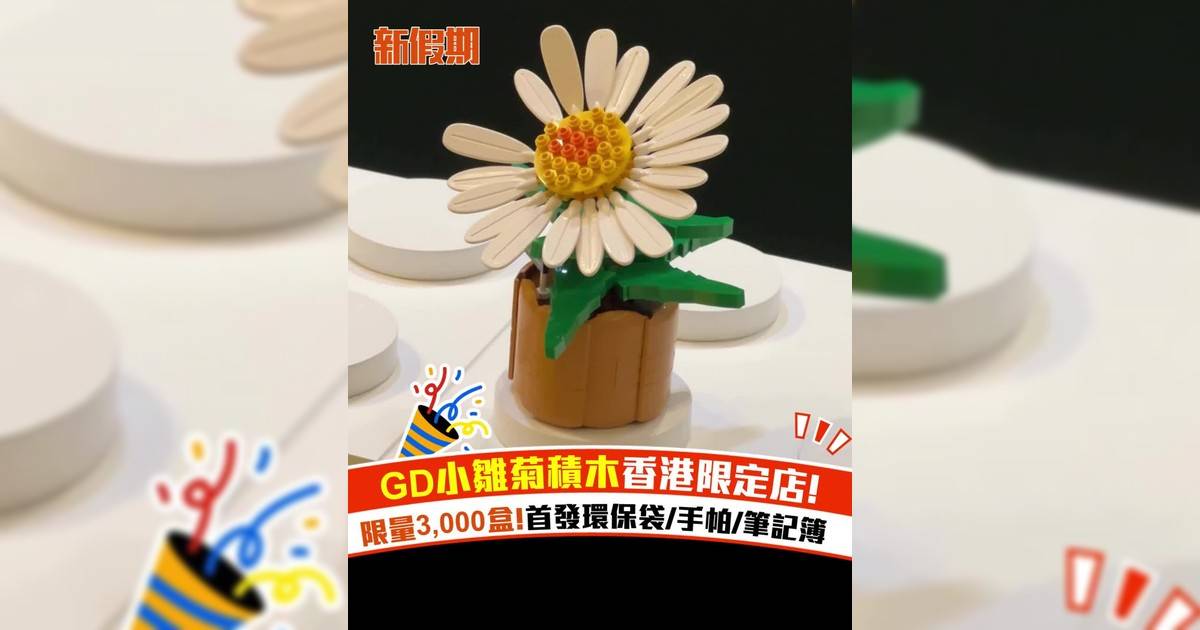 G-DRAGON小雛菊積木香港限定店！限量3,000盒 首發環保袋/手帕/筆記簿