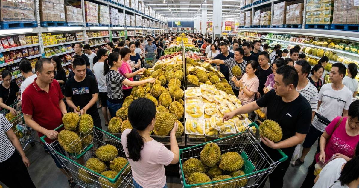 北上注意！深圳榴槤價錢大插水市民湧超市瘋搶！山姆貨架一秒清空網民：太瘋狂！