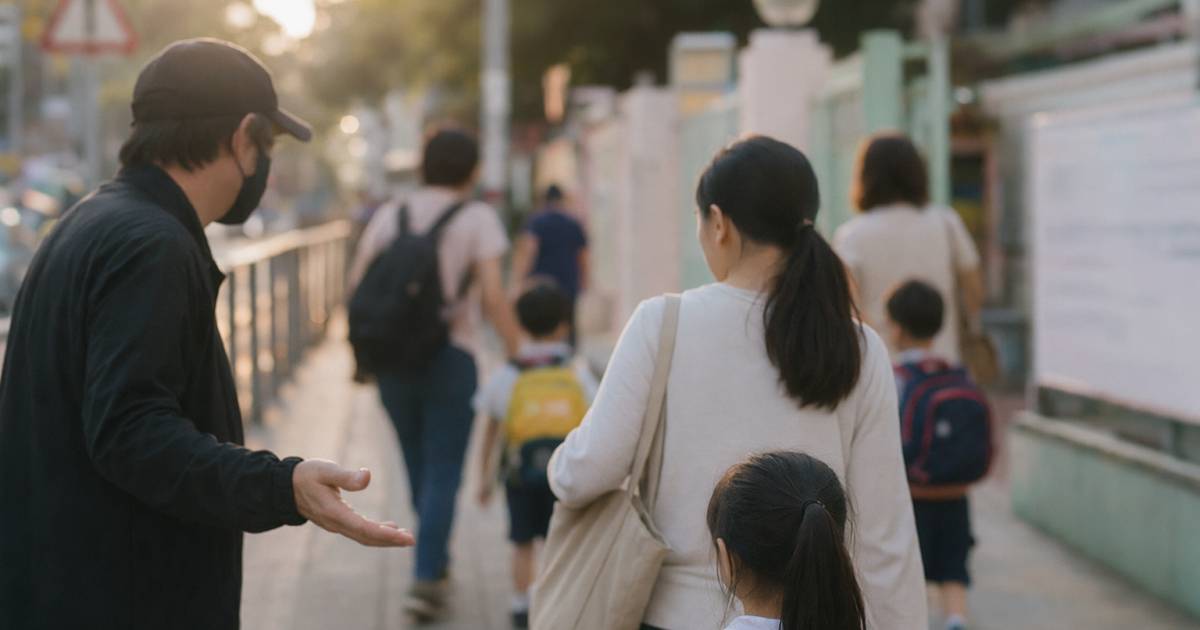 元朗「伸手黨」幼稚園外日問4次纏擾一周 港媽拍片追問結局大快人心
