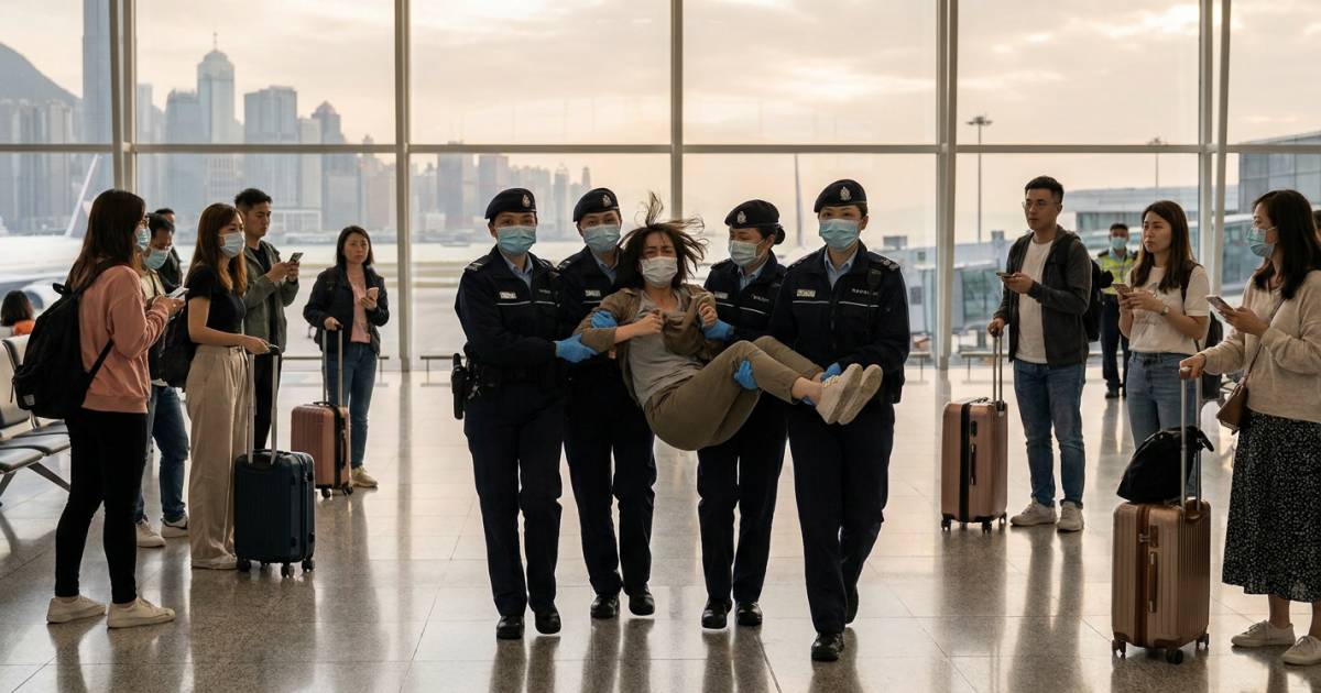 中國女遊客旅費花光無錢返鄉｜硬闖大馬機場禁區 遭4女警抬走畫面極震撼