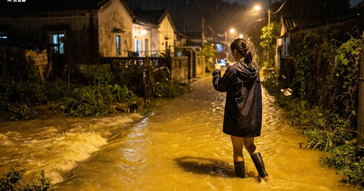 紅雨夜上水村屋女生逆流回家 拍片記錄驚險一刻結局意外
