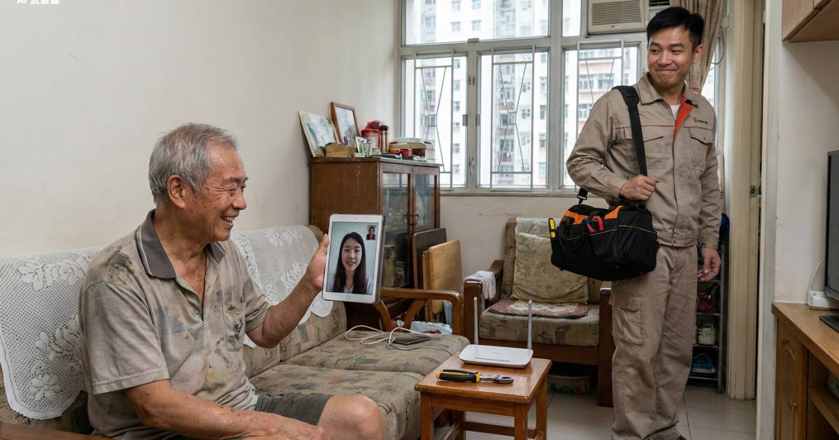 75歲獨居伯伯銀包剩幾百蚊修Wi-Fi 師傅見佢上網第一件事即刻釋懷