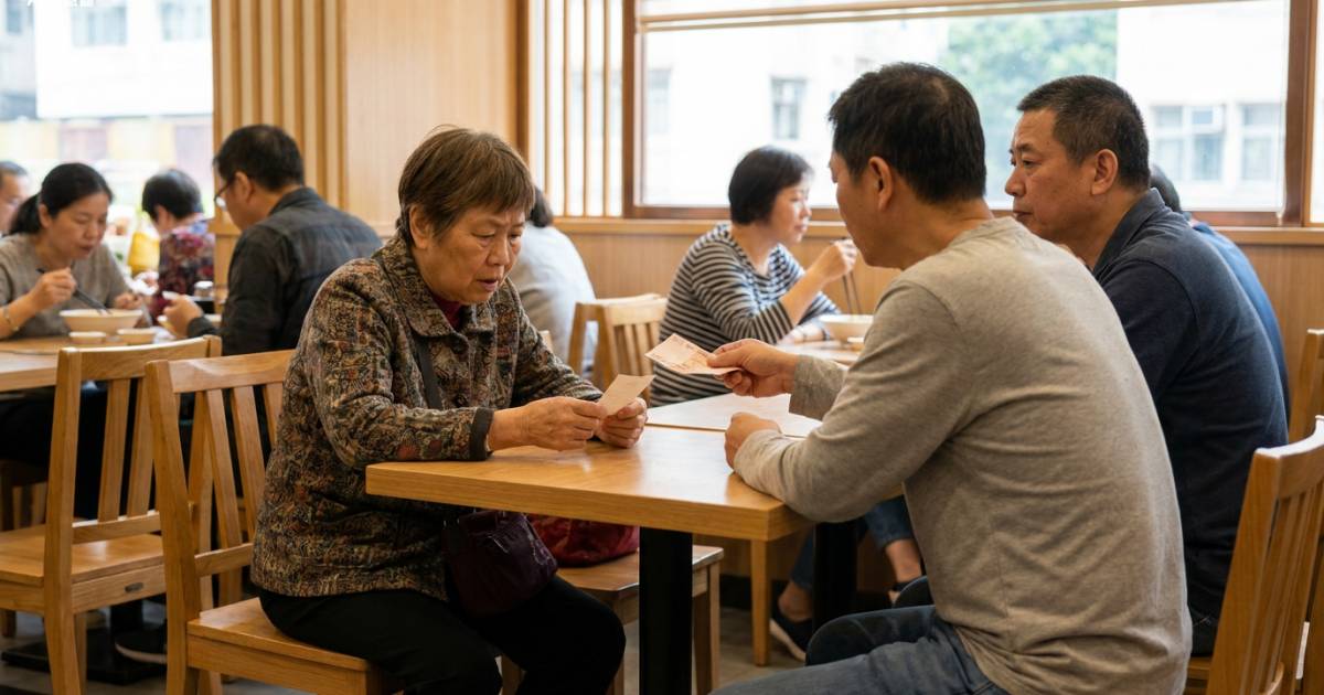 沙田餐廳驚現搭枱黨｜婆婆獨自食飯被2男換單
