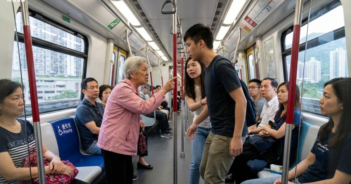 港男坐非關愛座遭阿婆命令讓位 爆粗還擊由羅湖鬧到火炭結局意外