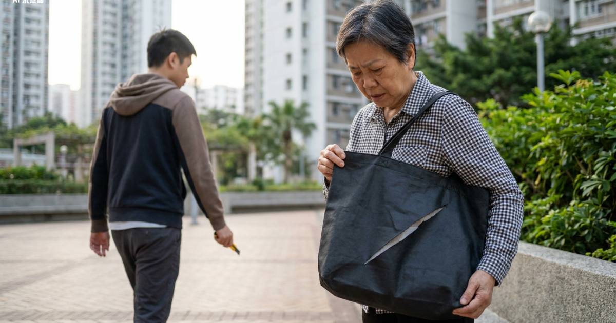 青衣廿歲狂徒清晨持鎅刀專吼長者 老人家袋身被劏開裂口驚人