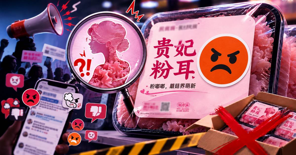 盒馬一款菌菇包裝被轟「意淫」擦邊 女性剪影設計惹全網公審結局意外