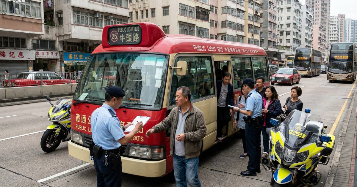 旺角往觀塘紅Van載5客左搖右擺 56歲司機被截停揭驗出兩種毒品